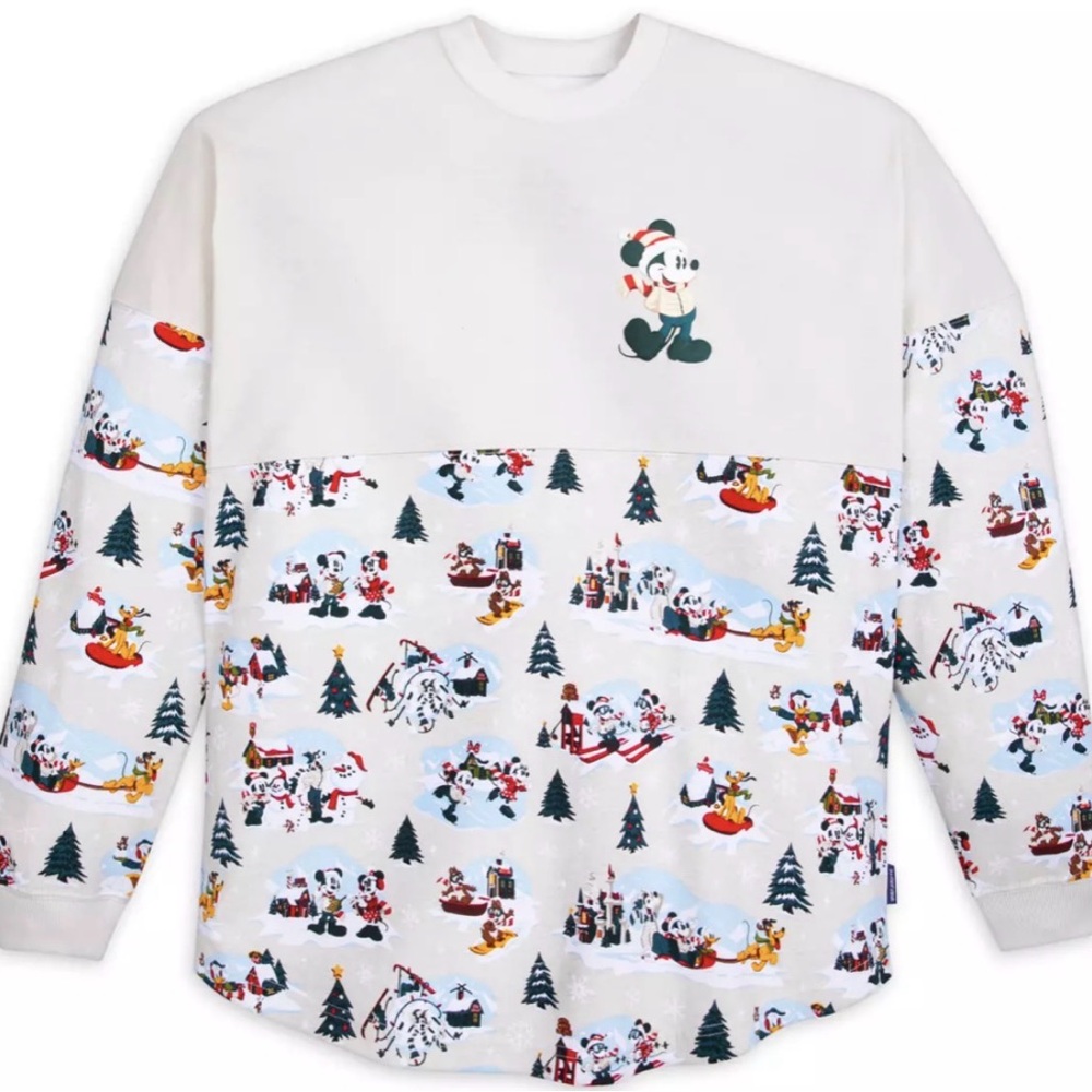 Disney Parks Mickey and Friends Holiday Snow Much‎ Fun Spirit Jersey Size XL